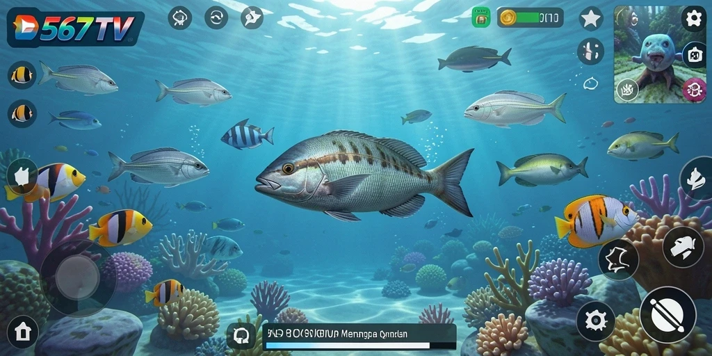 Screenshot gameplay 567TV yang penuh aksi dalam memancing.
