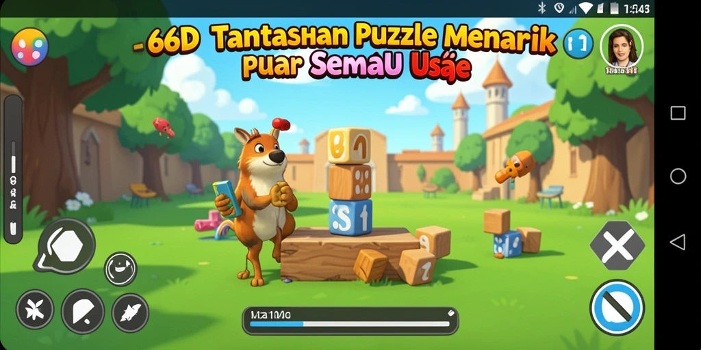 Screenshot utama 66D menunjukkan gameplay Puzzle yang menantang dan menarik.