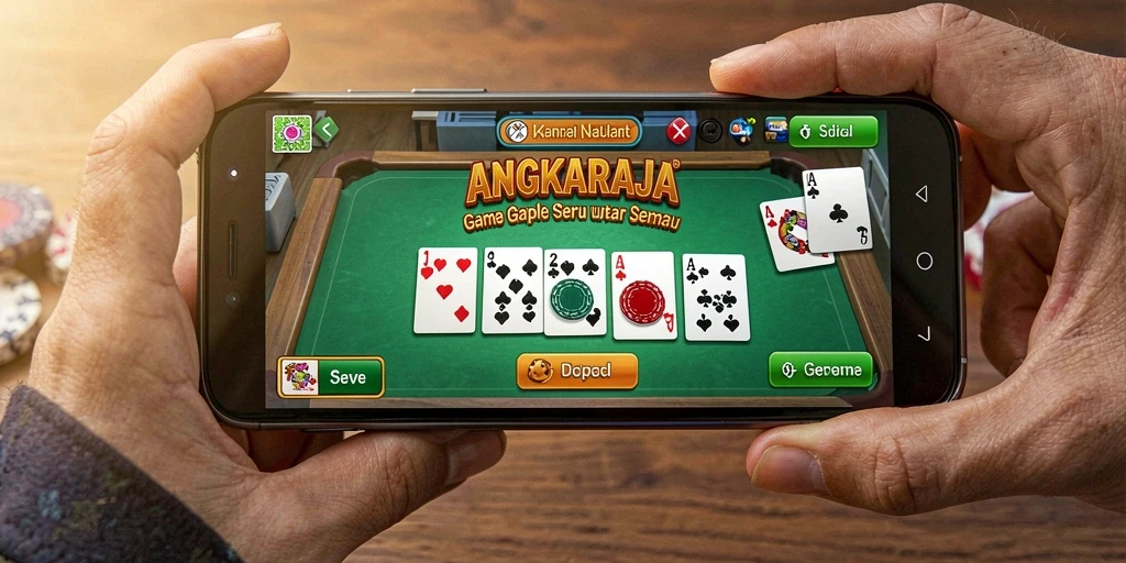 Screenshot gameplay seru dalam permainan Gaple ANGKARAJA.
