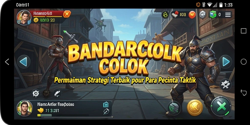 Tangkapan layar gameplay BANDARCOLOK yang menampilkan pertempuran strategis.