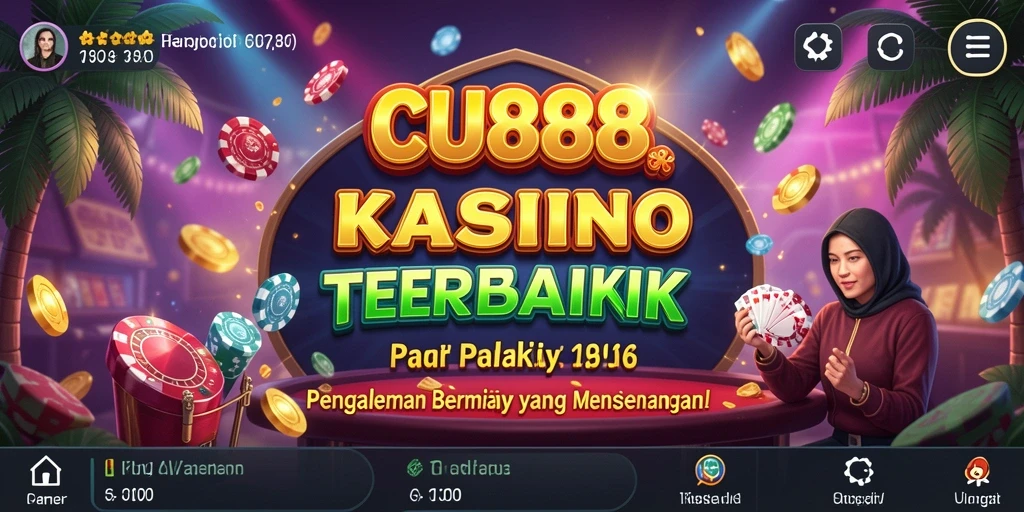 Tampilan permainan Kasino yang mendebarkan di CU888.
