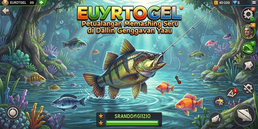 Screenshot EUROTOGEL memperlihatkan gameplay memancing yang mendebarkan dan menarik.