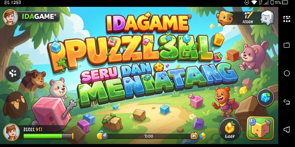 Tampilan gameplay dari IDAGAME dengan tantangan Puzzle yang menarik.