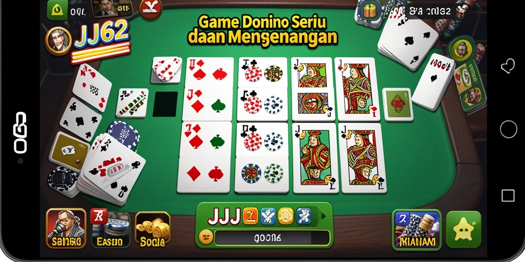Tampilan gameplay Domino yang seru dan mengasyikkan di JJ62.