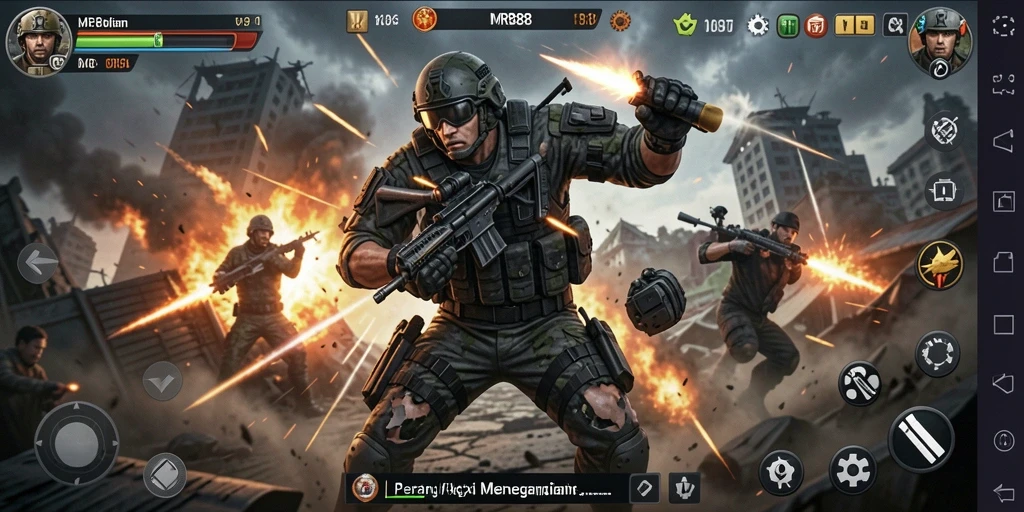 Tampilkan gameplay intens MR888 dengan aksi seru.