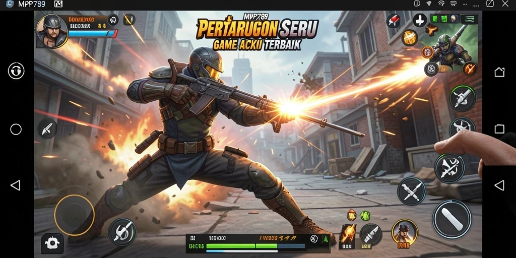Tangkapan layar utama <strong>MVP789</strong> menunjukkan aksi seru dan pertarungan karakter yang mendebarkan.