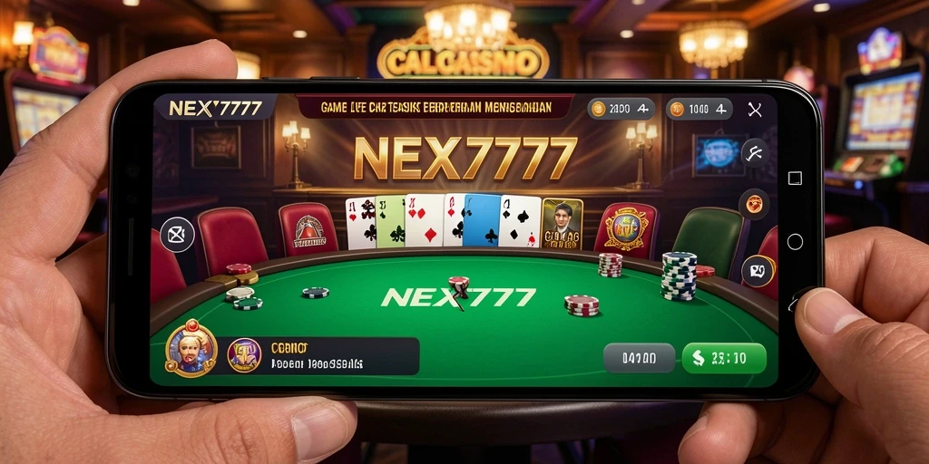 Tampilan gameplay NEX777 menampilkan dealer live dalam aksi, memberikan pengalaman kasino terbaik.