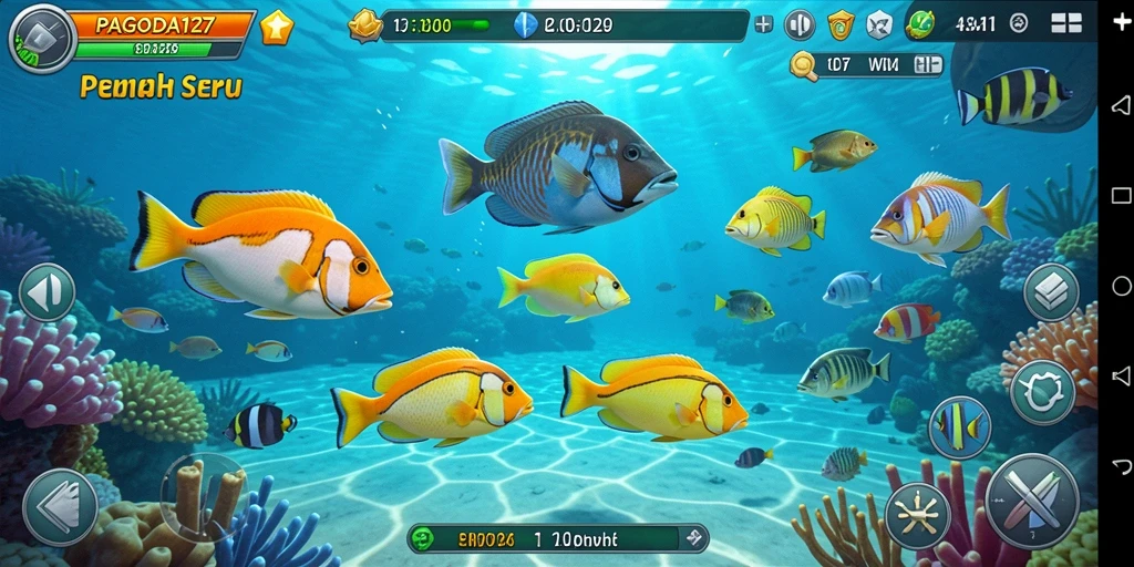 Gameplay seru dalam PAGODA127 menembak ikan.