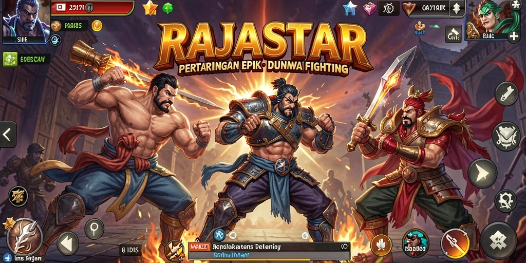 Tampilan gameplay intens dari RAJASTAR yang memukau.