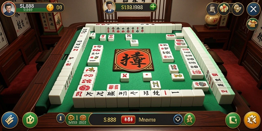Tampilan gameplay menantang dari SL888 yang penuh strategi Mahjong.