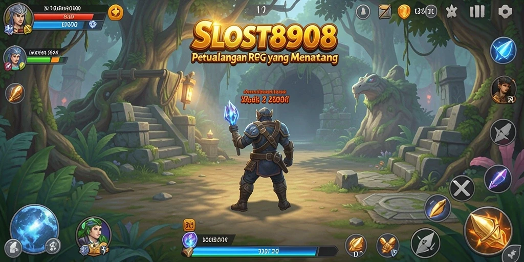 Tampilan screenshot utama SLOST8808 menampilkan aksi seru dalam gameplay RPG.
