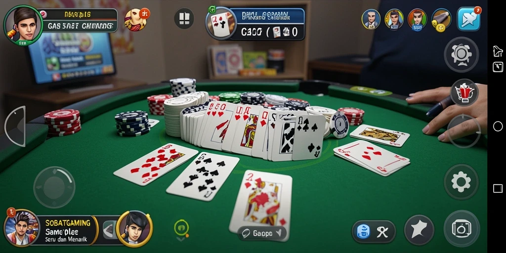 Screenshot utama dari gameplay Gaple yang seru.