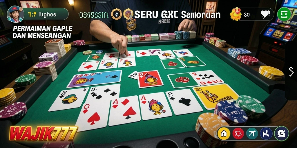 Tampilan gameplay Gaple yang menarik dan interaktif.