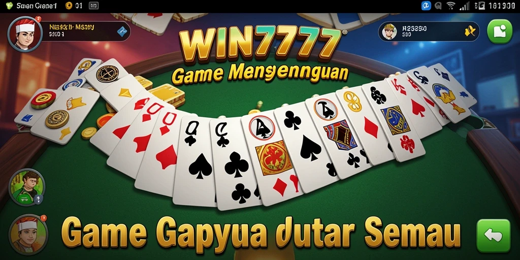 Tampilan screenshot utama WIN777 menampilkan permainan Gaple yang seru.